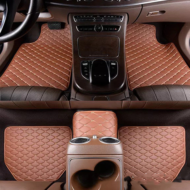Universal Right Rudder Foot Pad Embroidered Leather Full Surround