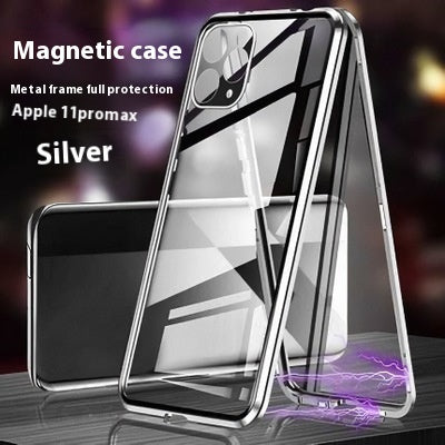 Magnétique King Verre Verre double face Étui de téléphone tout compris