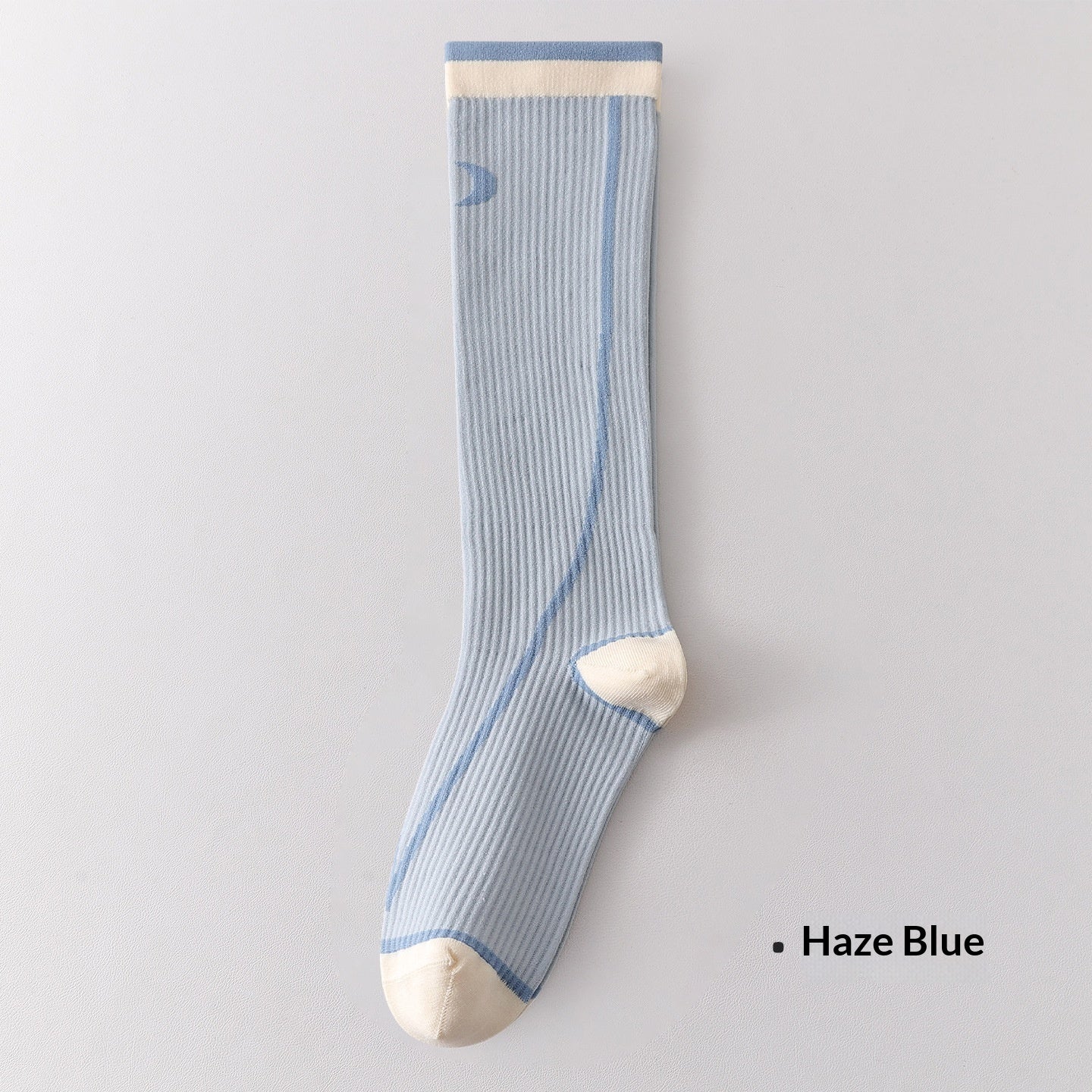 Chaussettes de calf à compression progressive pour femmes avec bandes de blocs de couleur