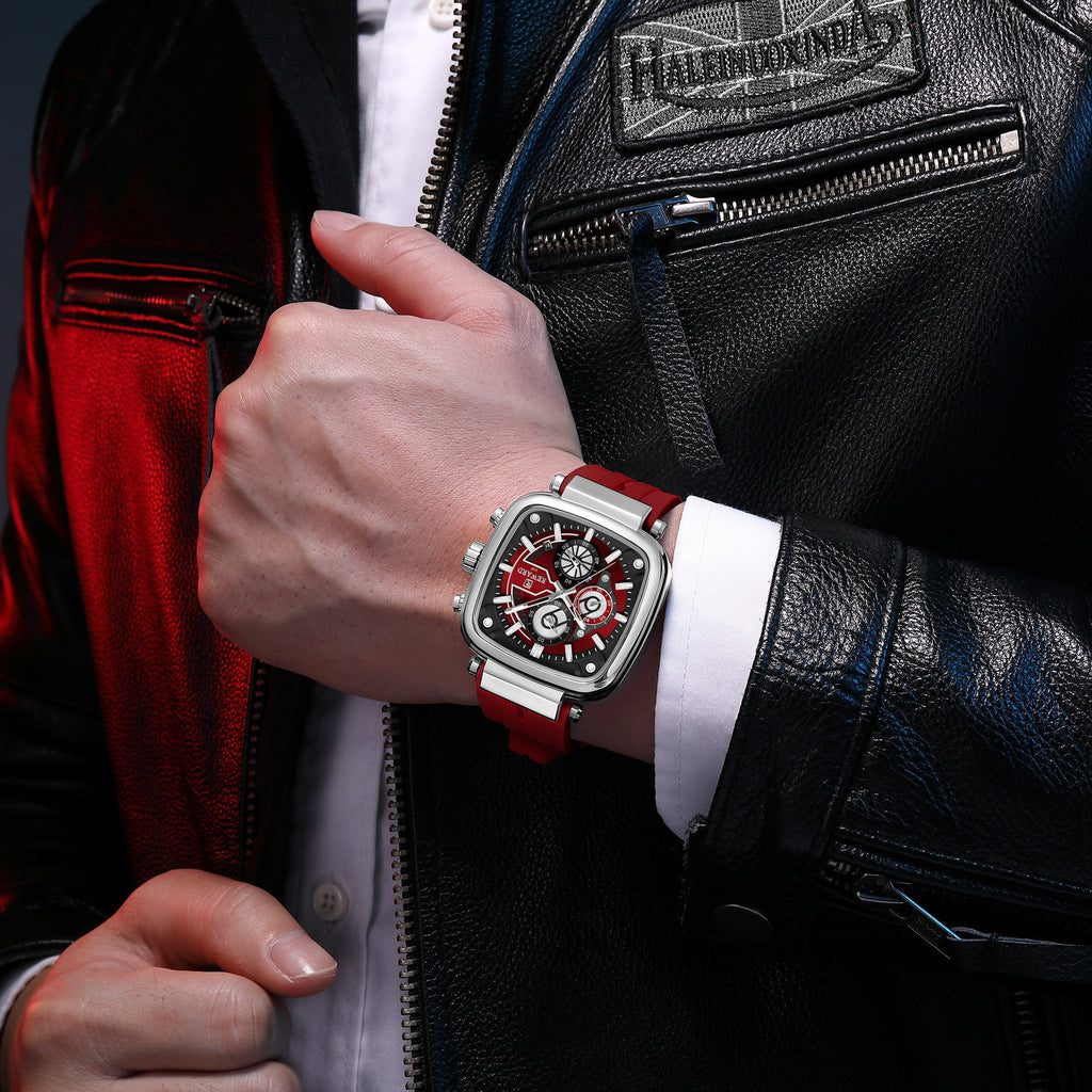 Récompense Montres Sport Quartz Homme Multi-fonctions Montre Silicone