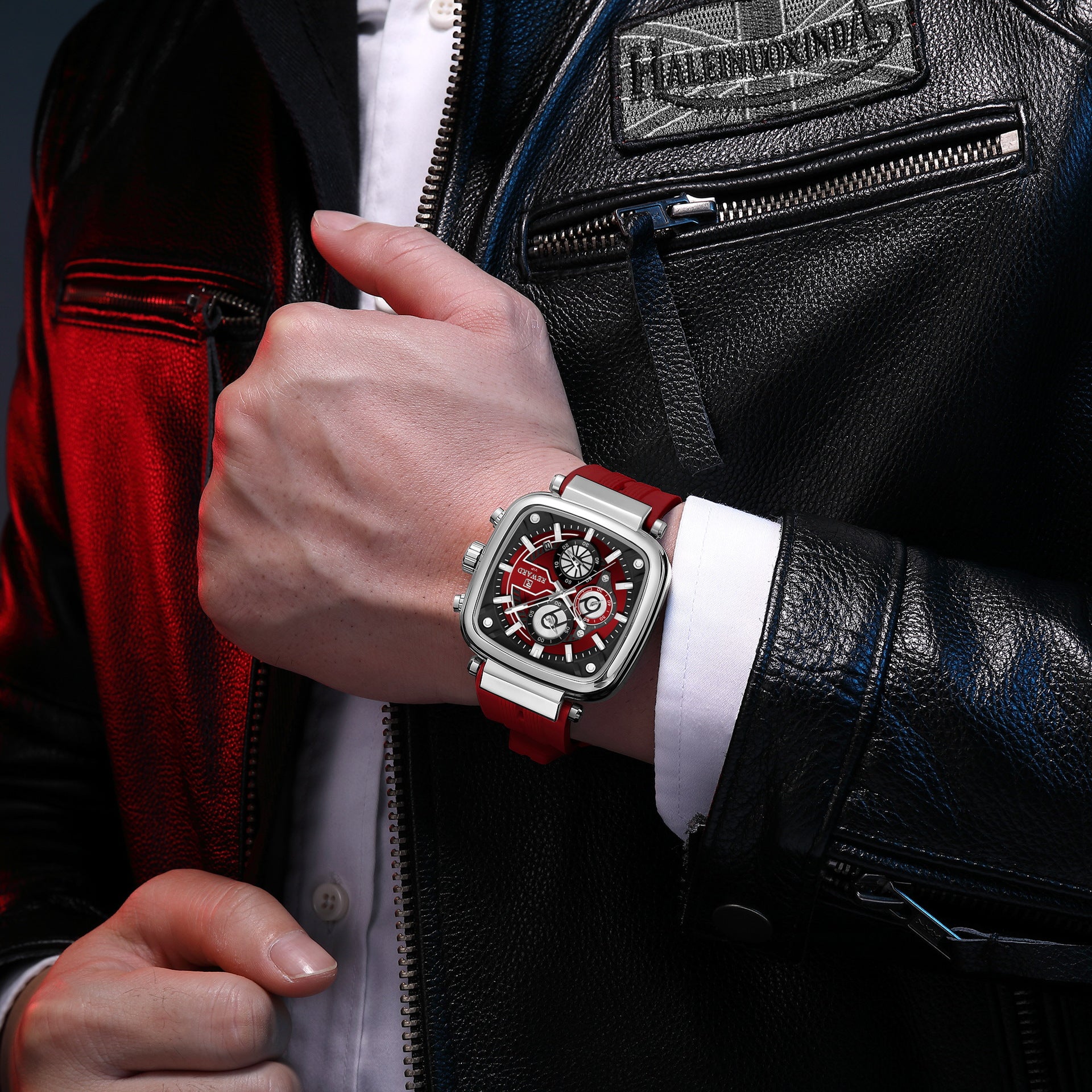 Récompense Montres Sport Quartz Homme Multi-fonctions Montre Silicone