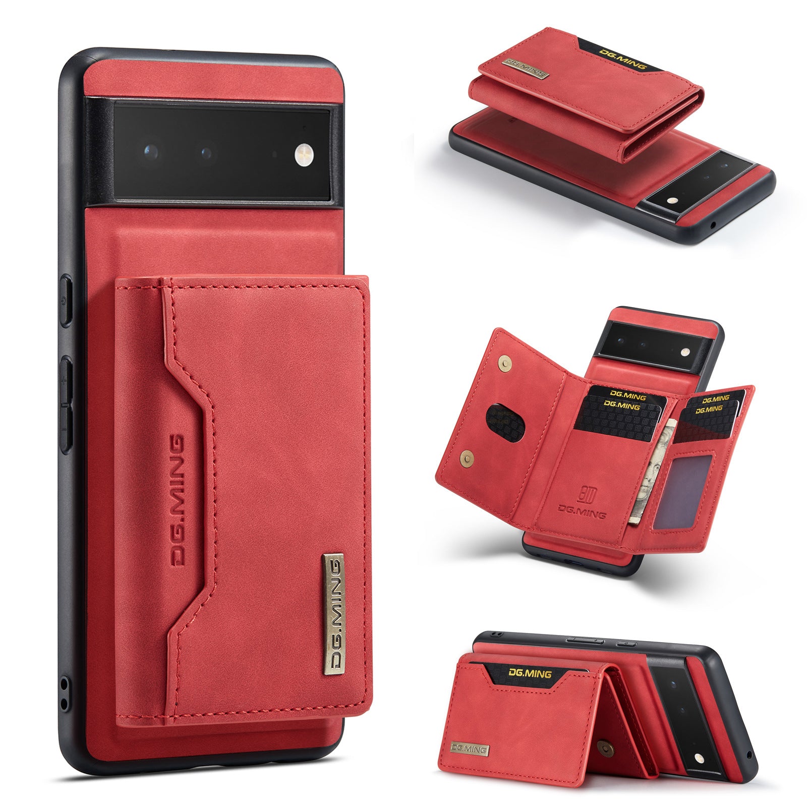 Porte carte magnétique en cuir Boîtier de protection pour téléphone portable