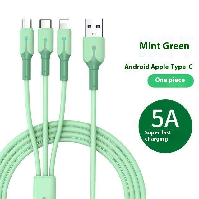 5A Super câble de recharge de câble de données trois en un