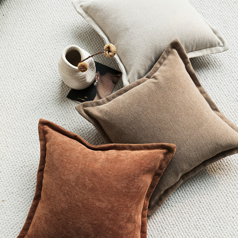Chenille Coussin à double face Chambre à coucher Lombaire Couverture oreiller