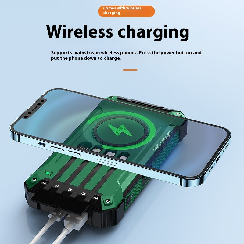 Outdoor Solar Wireless High-Capacity Power Bank