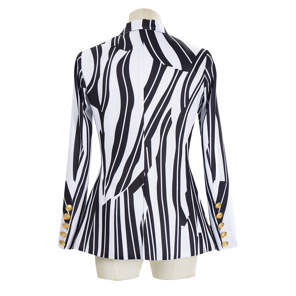 Rédacteur en chef Style Petite combinaison rayée pour femmes