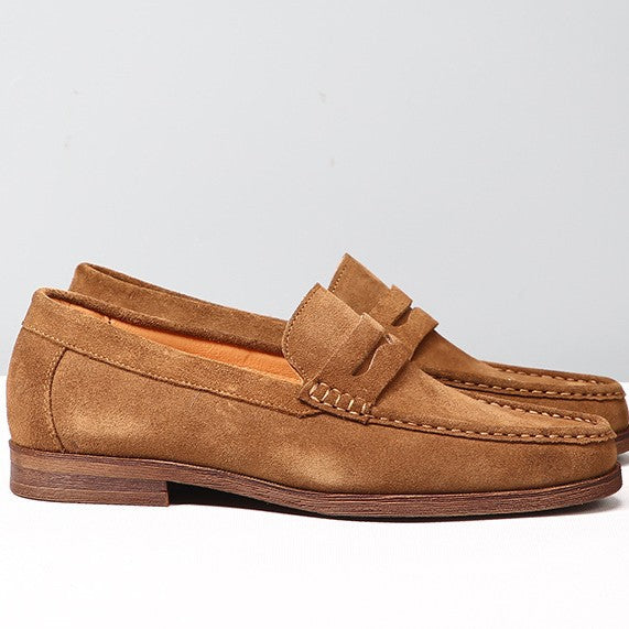 Mocassins en cuir homme Chaussures de bateau en cuir véritable Slip-on Suede