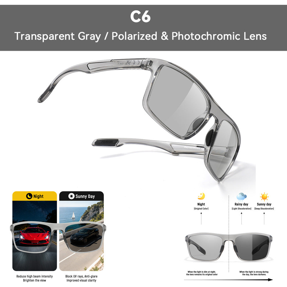 Lunettes de soleil polarisés à cadre carré KDEAM