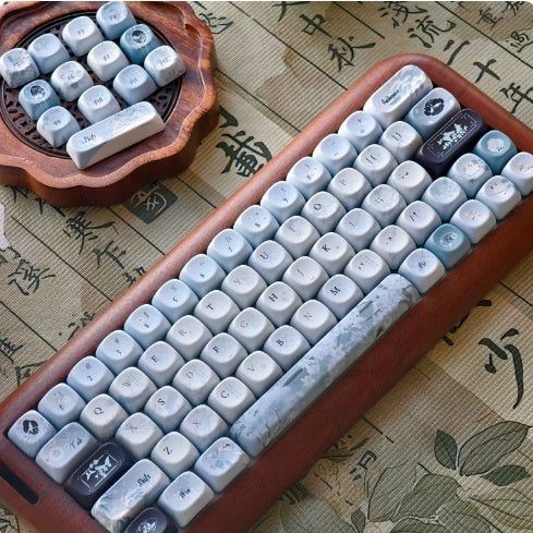 Clavier mécanique PBT Keycaps Retro Chinese Style Plum Blossom Design