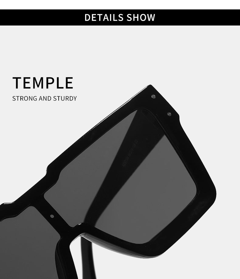 Lunettes de soleil européennes et américaines personnalisées Grandes Rim Lens Ins Style Sport Go