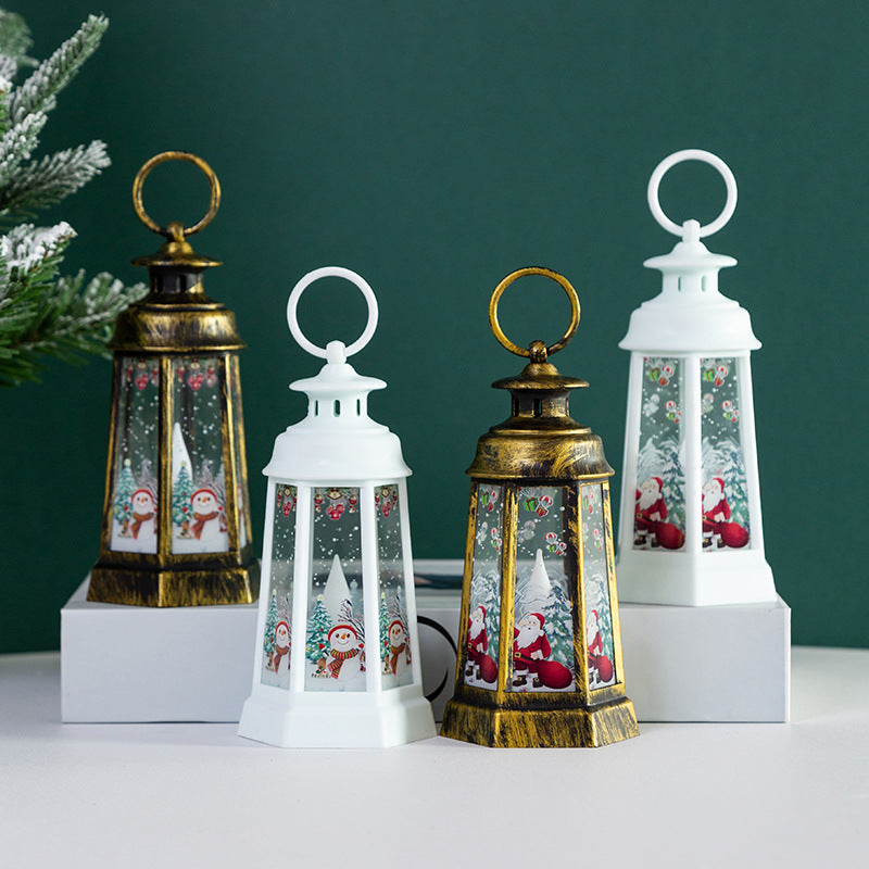 Décorations de Noël Cadeaux pour enfants Retro Portable Night Light Party Décoration Decorat