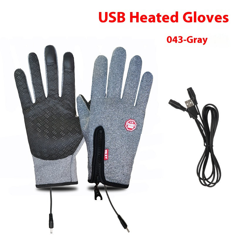 USB Chauffage électrique Gants de chauffage Winter Outdoors Sports Ski Warm Imperméable