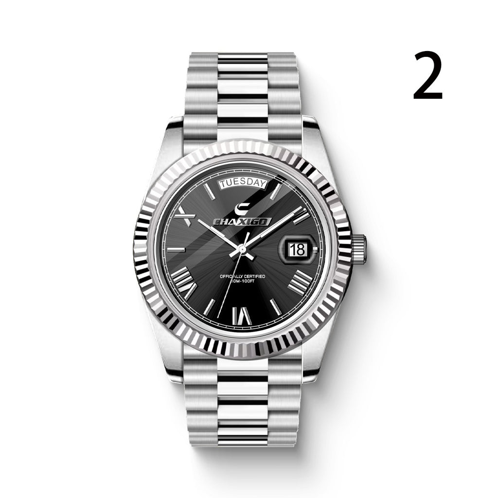 Montres de mode hommes bracelet en acier Grand cadran Quartz Wrist Watch