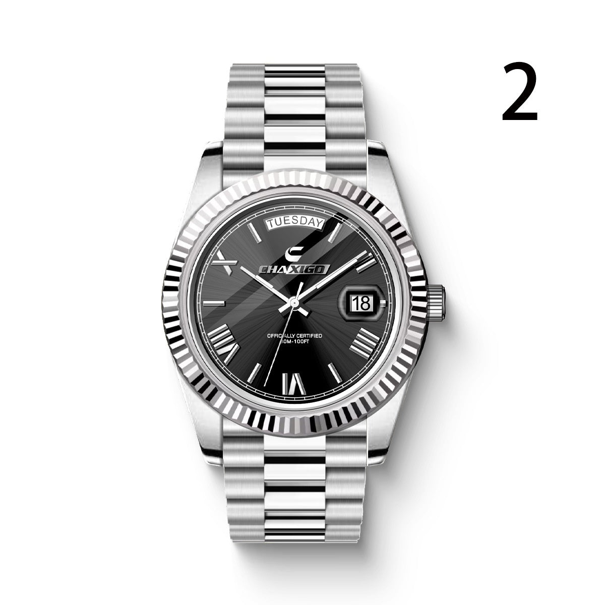 Montres de mode hommes bracelet en acier Grand cadran Quartz Wrist Watch