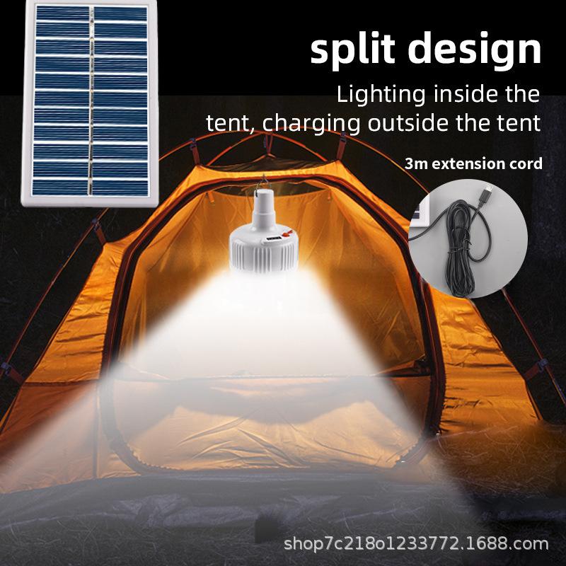 Lampe de charge solaire de secours à LED portable de type Split