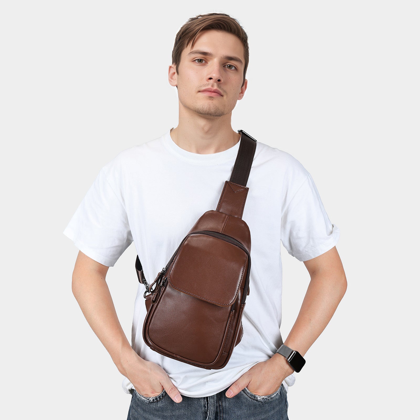 Sac de corps à épaule décontractée pour hommes