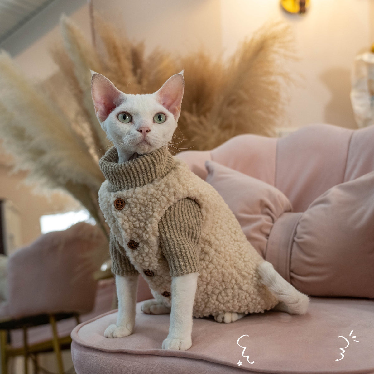 Chandails chauds Sphynx Cat Lambswool Chandails sans manches