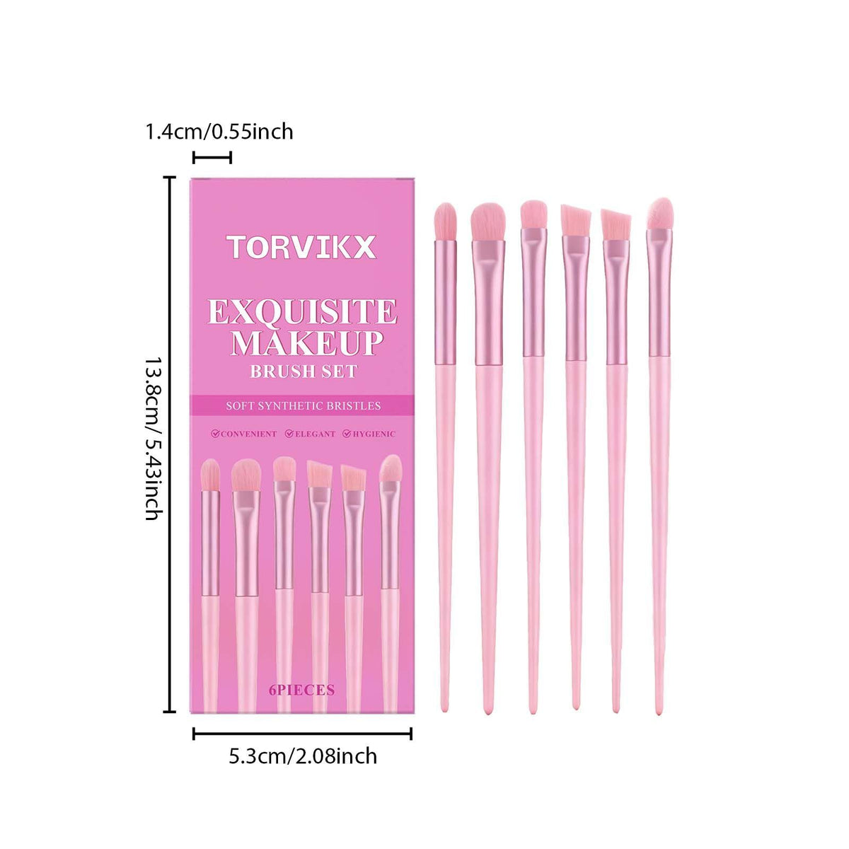 Set de brosse de maquillage 6 pièces TORVIKX