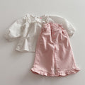 Printemps bébé fille Rétro oreille en bois Casual dentelle Pantalon large-lég enfant Pantalon de mode