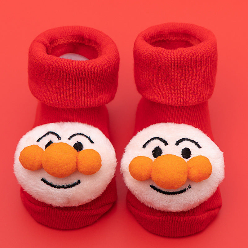 Bébé nouveau-né double aiguille anti-dérapant ne se sent pas serré avec les chaussettes de chambre pieds