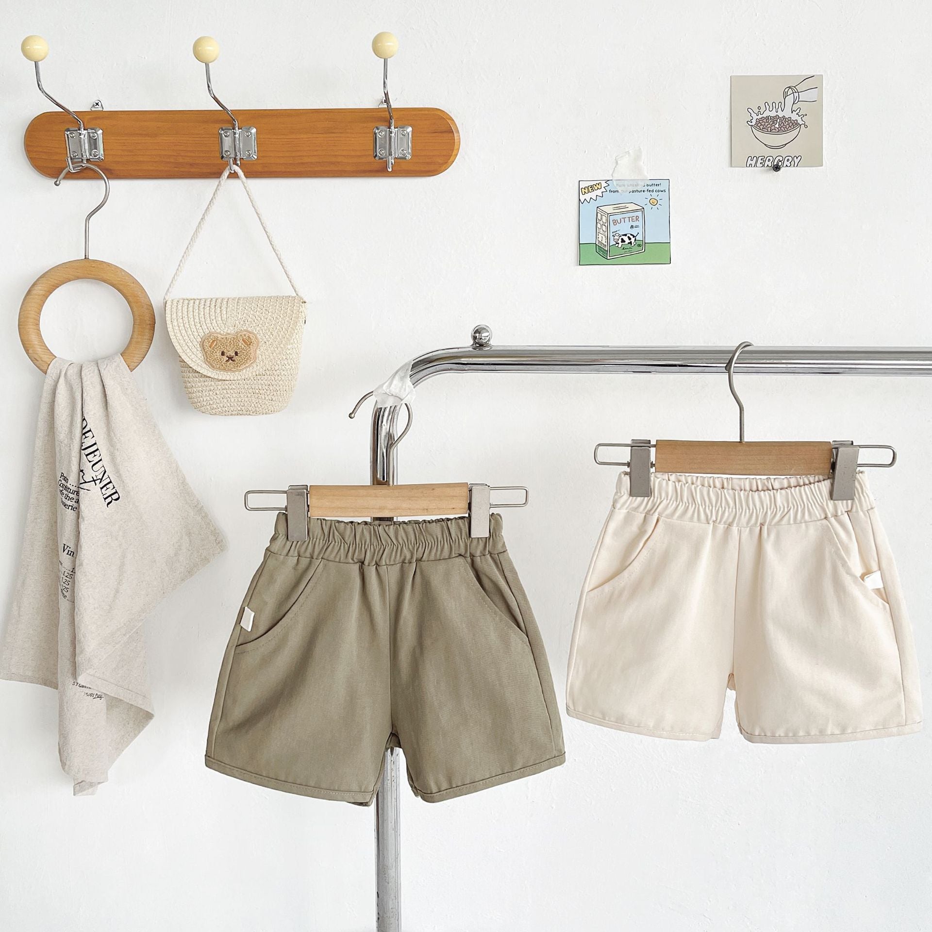 Style d'été Pantalons de style coréen pour garçons et filles