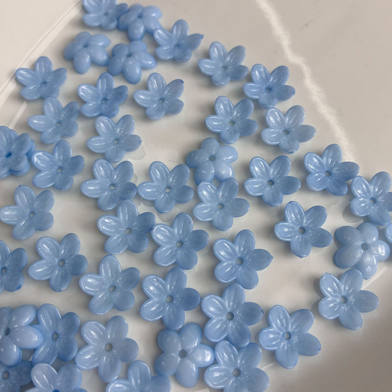 Perles de fleurs 5-Petal Acrylique
