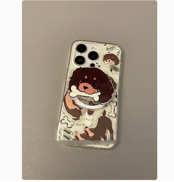 Plein écran Mignon chien Illustration Magnetic Shell