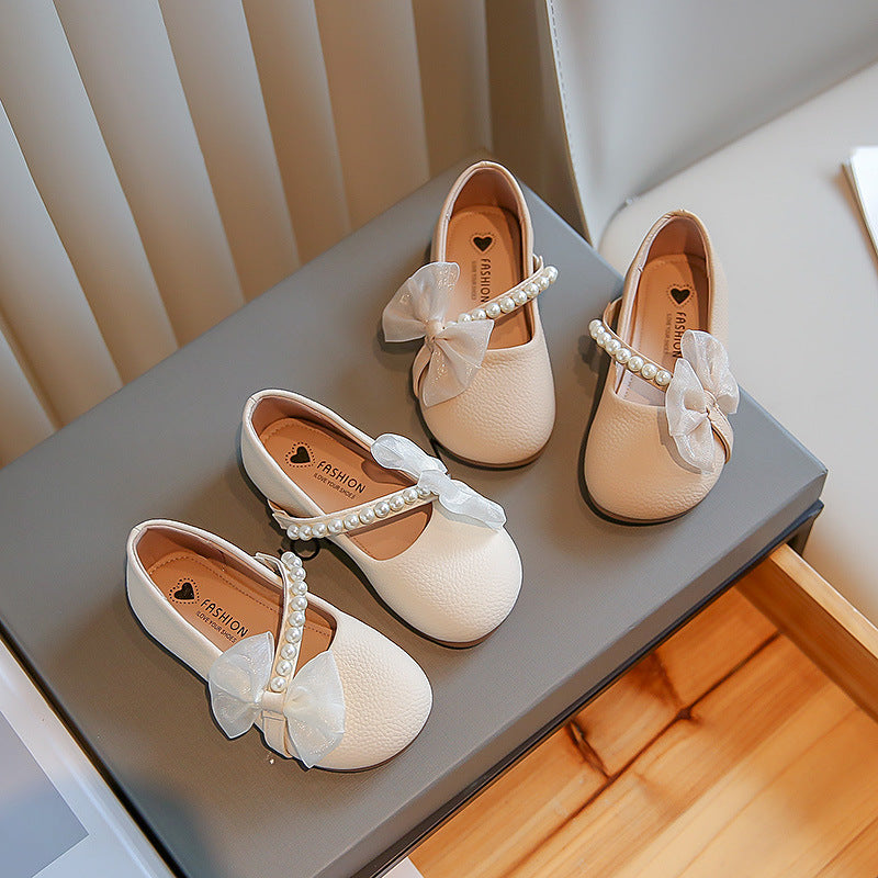 White Pearl Petite fille Bébé Princesse Chaussures