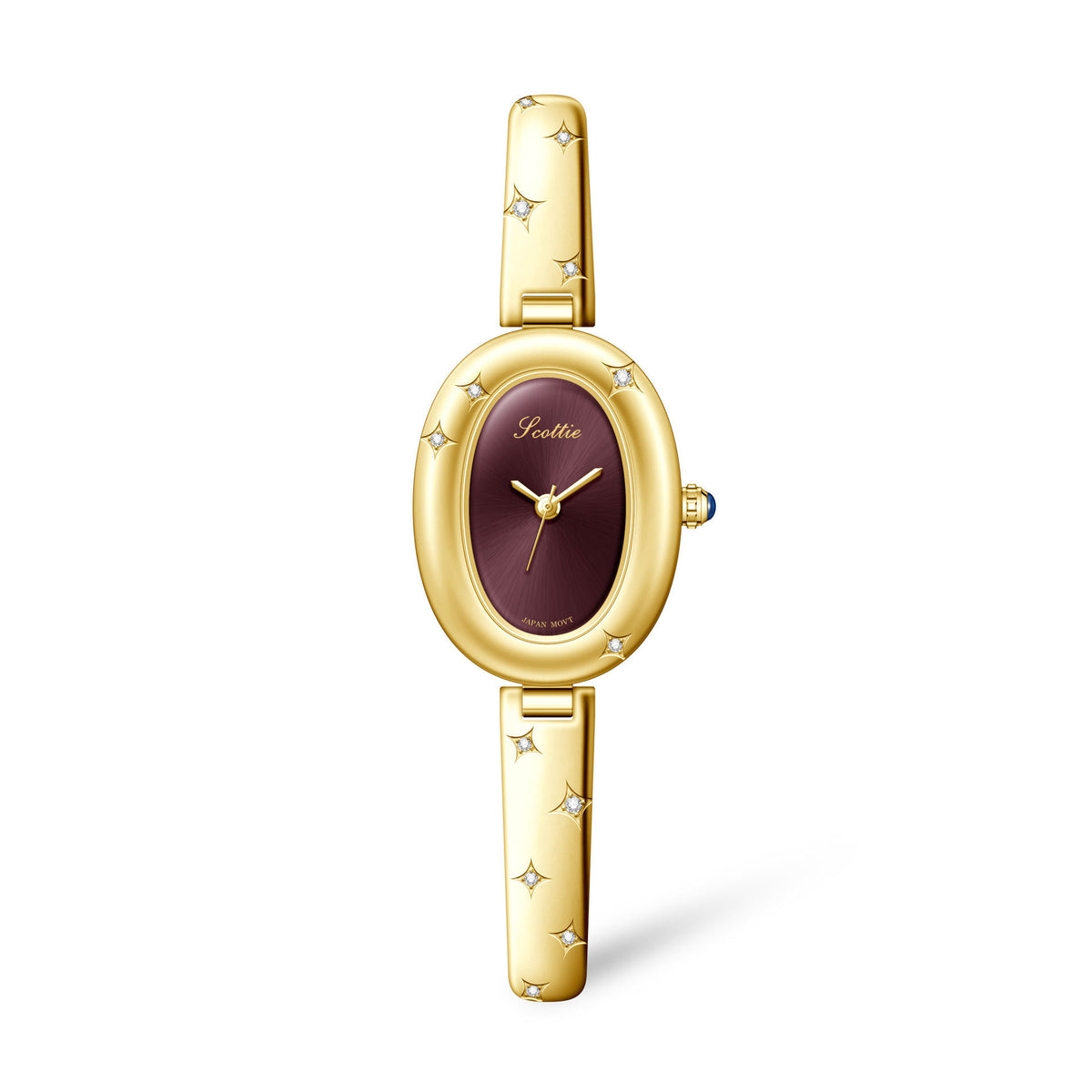 Montre bracelet disque ovale