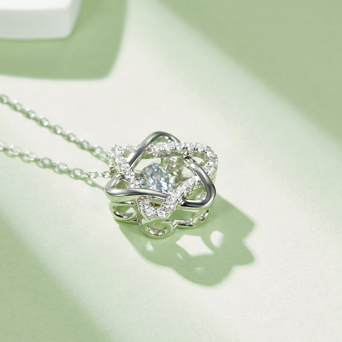 S925 Argent Sterling 0.5ct D Couleur VVS1 Moissanite Star De Collier Hexagram 45cm Platine