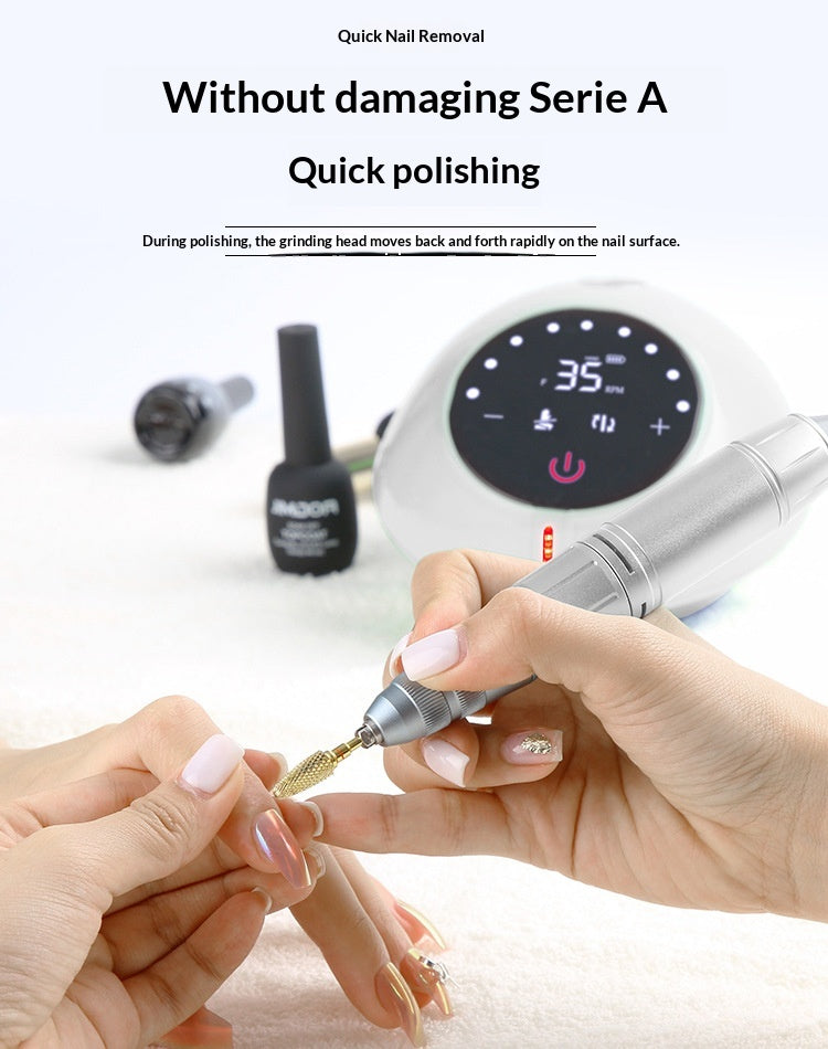 Filière à ongles avec fonctionnement silencieux de batterie rechargeable