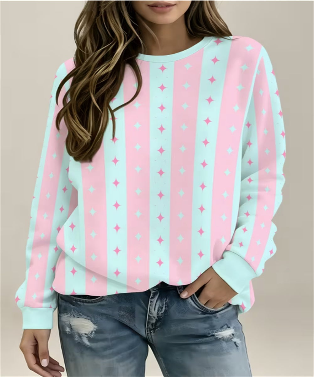 Sweat-shirt en col rond pour femme