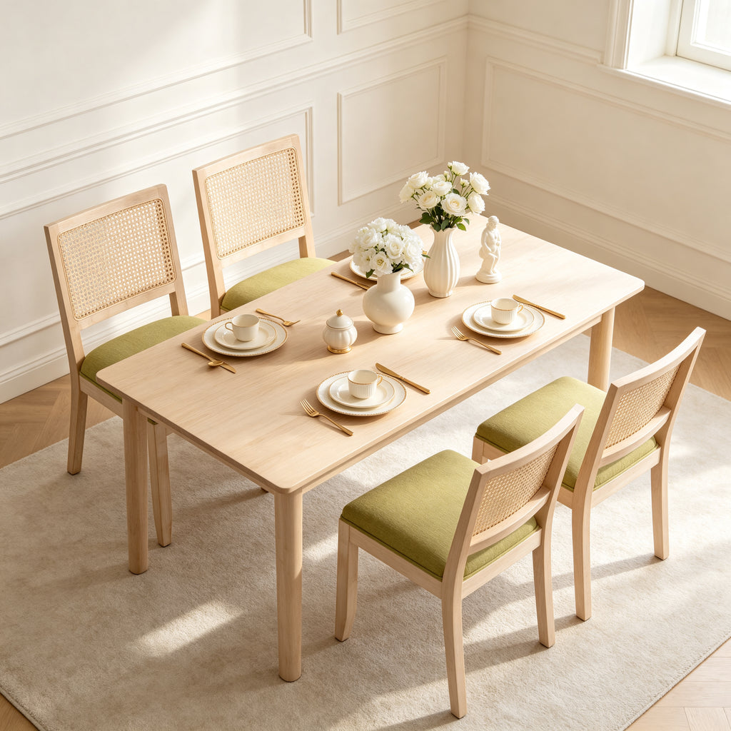 Agritourisme Rattan Chaises à manger Ensemble de 2