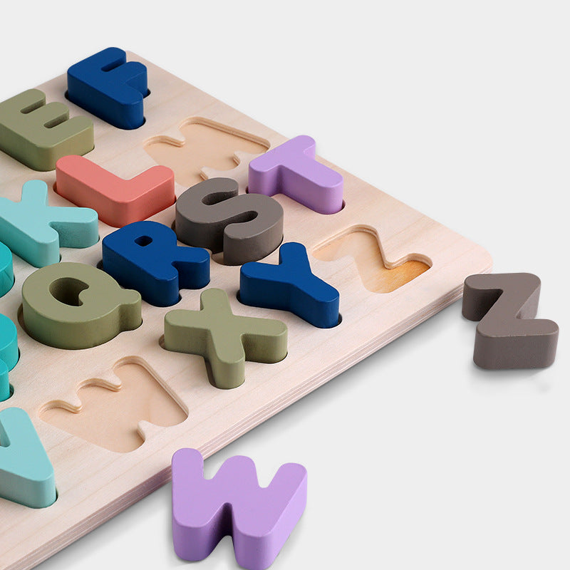 Puzzle pédagogique pour enfants Macaron Shape Recognition Board Grab Jouets en bois