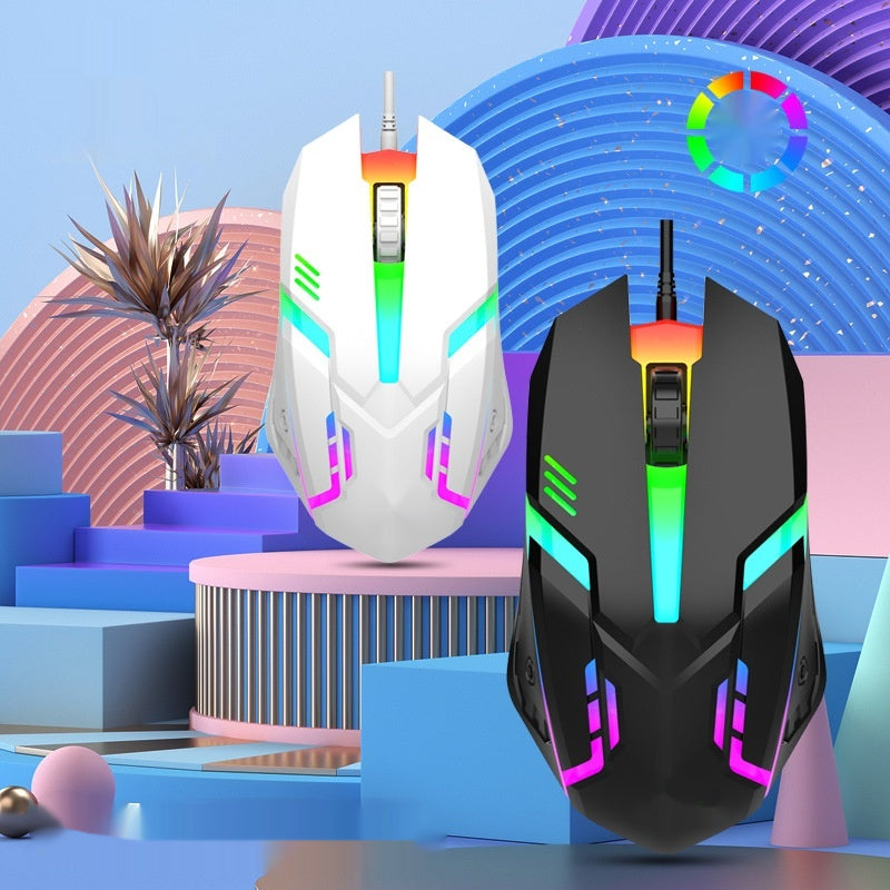 E-sports Poidsed Wired Mouse USB Laptop Game Grande souris