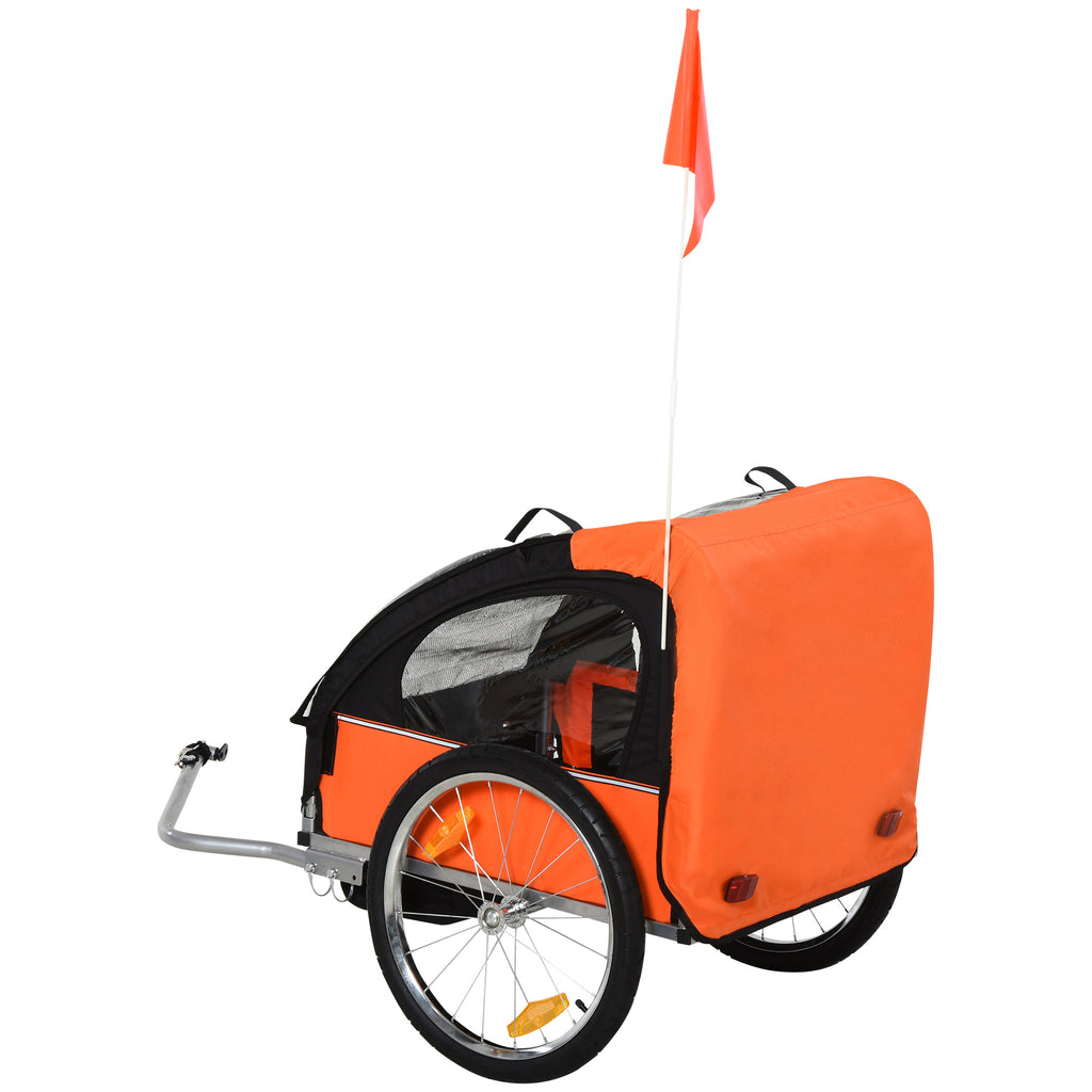 Remorque de vélo enfant 2 places pour enfants avec un cadre en acier fort