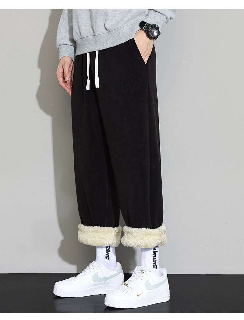 Pantalon casual en cachemire pour hommes d'hiver