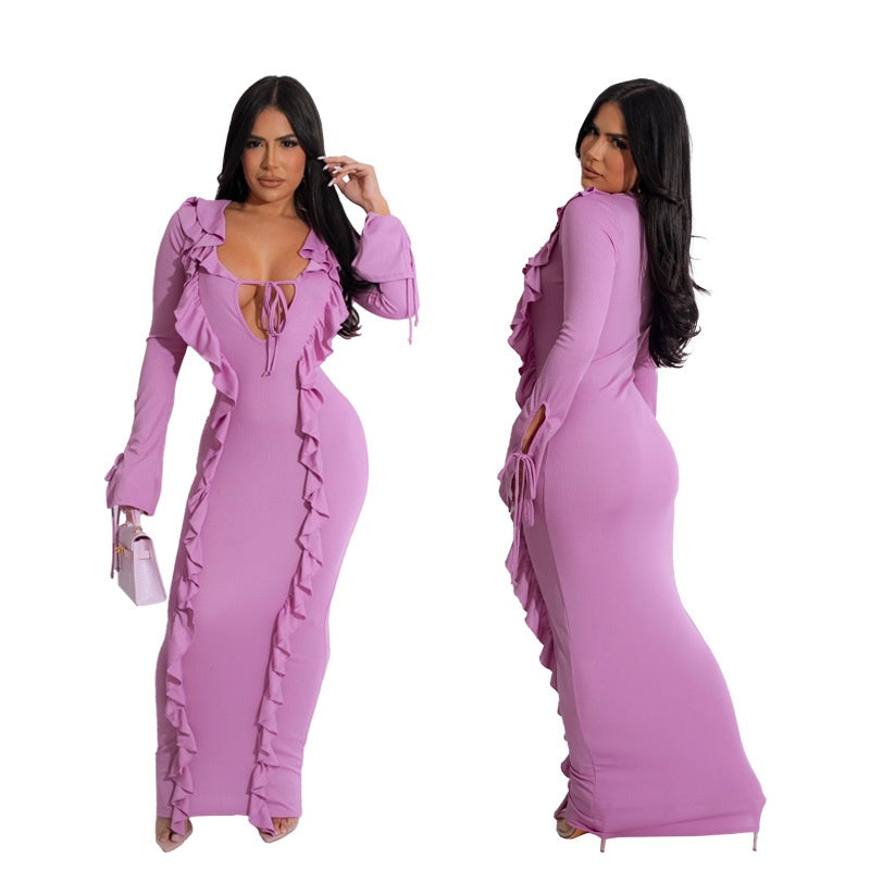 Robe de Selvedge teintée couleur pure