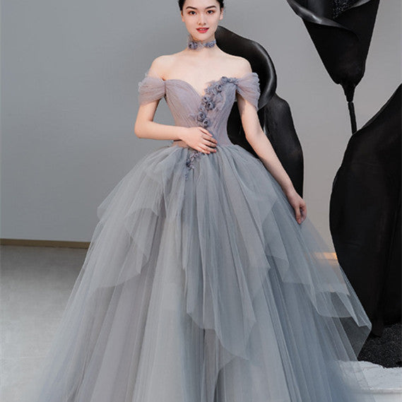 Femme Texture Hôte Cadeau Tulle Tutu Banquet français Robe Princesse