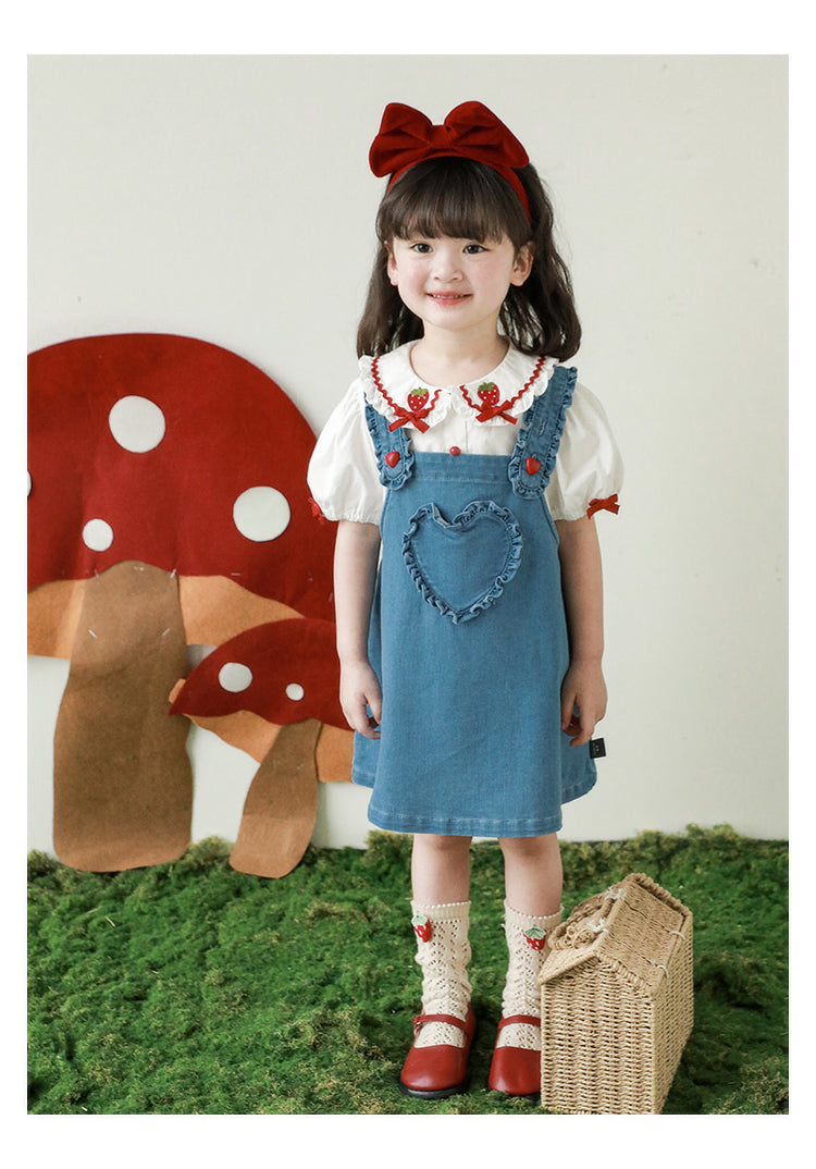 Bébé fille Cowboy amour polyvalent robe simple