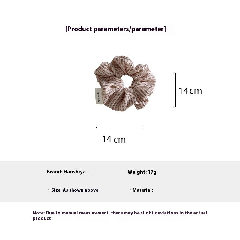 Casual Sport Style rayé Bubble Grand Intestine Retro Coiffure Anneau de cheveux