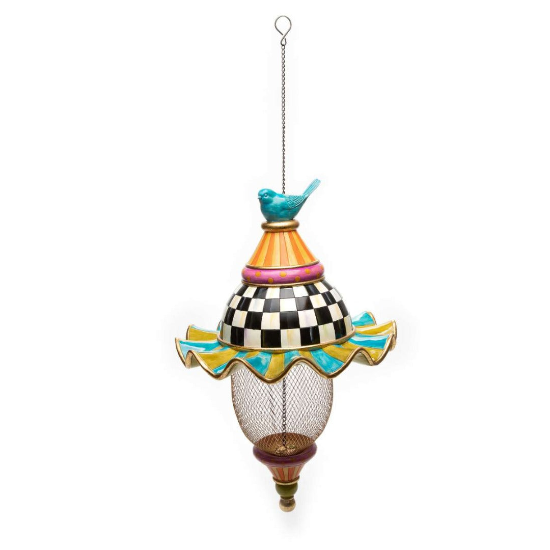 Metal Bird Feeder Creative Pattern Birdhouse Pending Decor Garden Yard Window Parrot Feedi