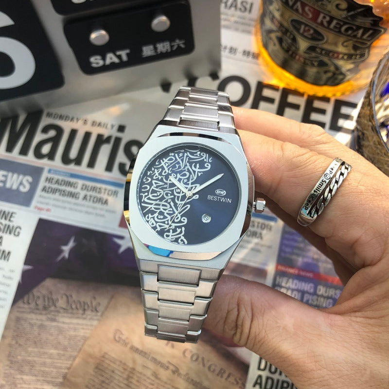 Montre homme Quartz avec un motif en marbre
