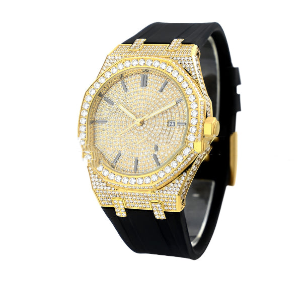 Montre Homme Moissanite Automatique European and American Mechanical Steel Belt