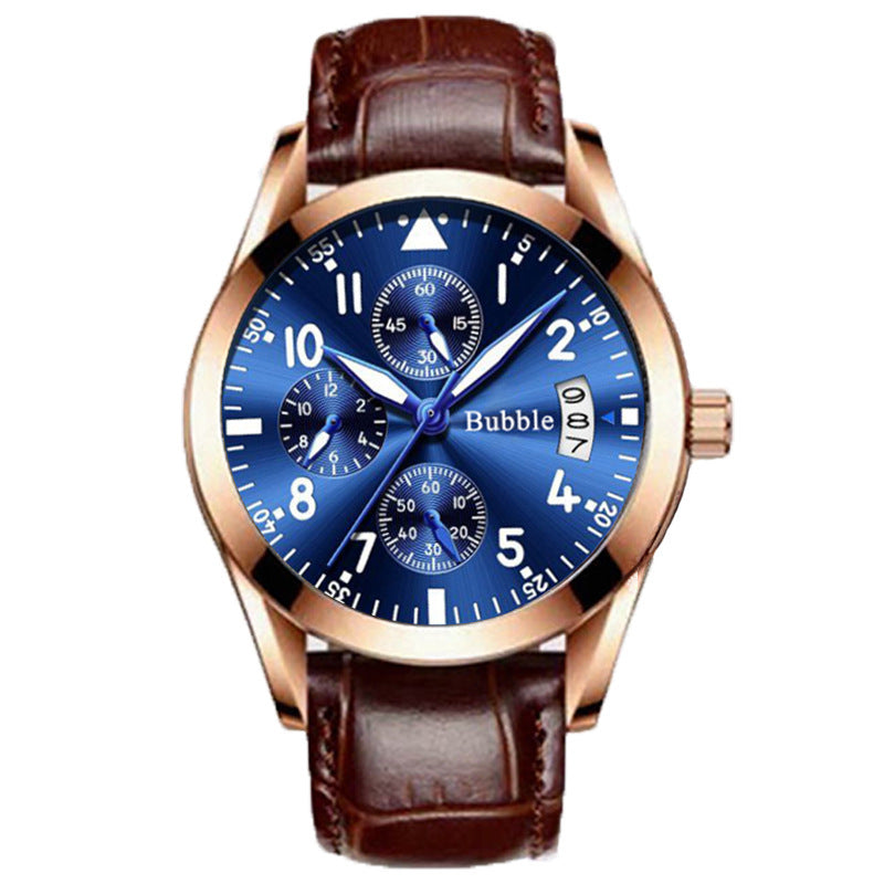 Entièrement automatique Quartz Lumineux Imperméable Digital montre homme à six mains