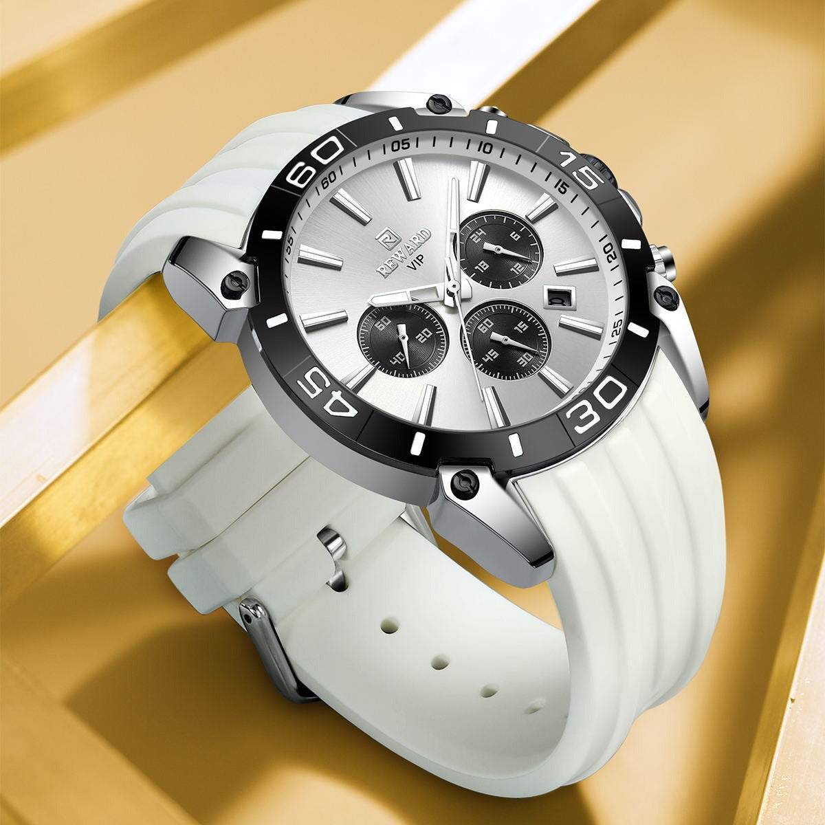 Hommes Quartz multifonction trois yeux et six aiguilles chronographe
