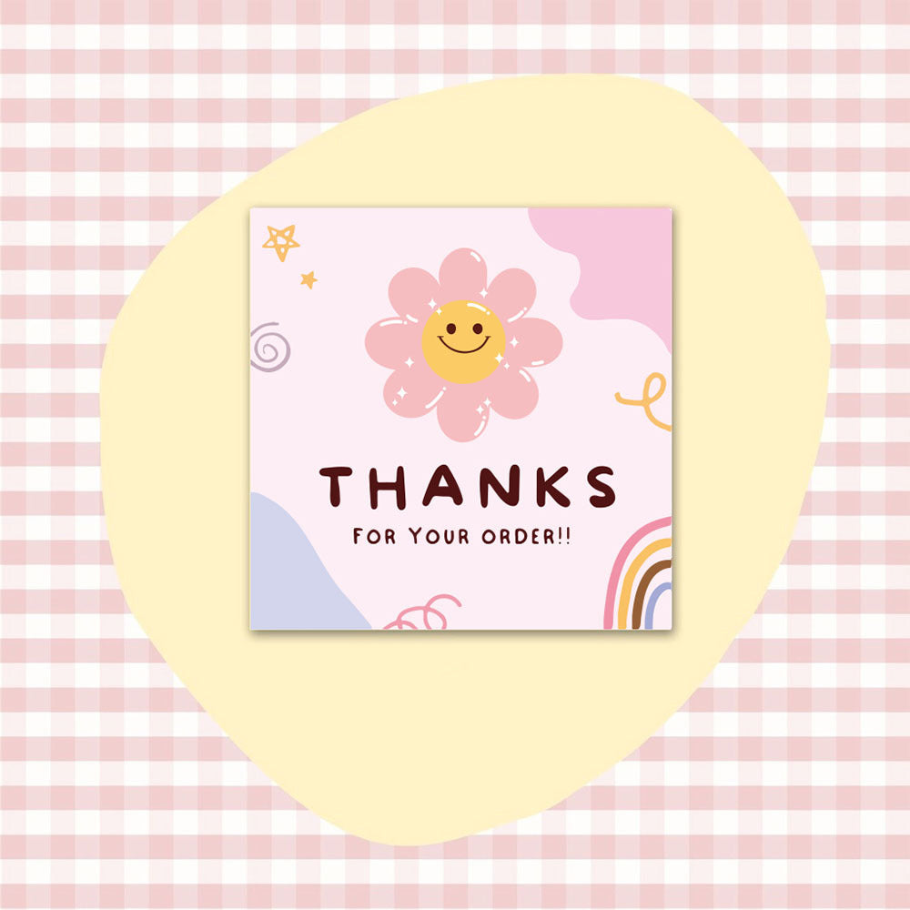 50 PcsPack Square Simple Carte de remerciement Coated Paper Business Cards