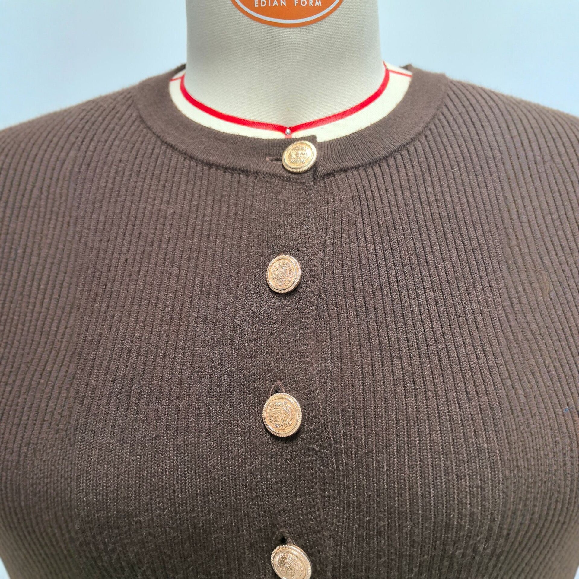 Femmes Manches longues Button-front Knit Cardigan