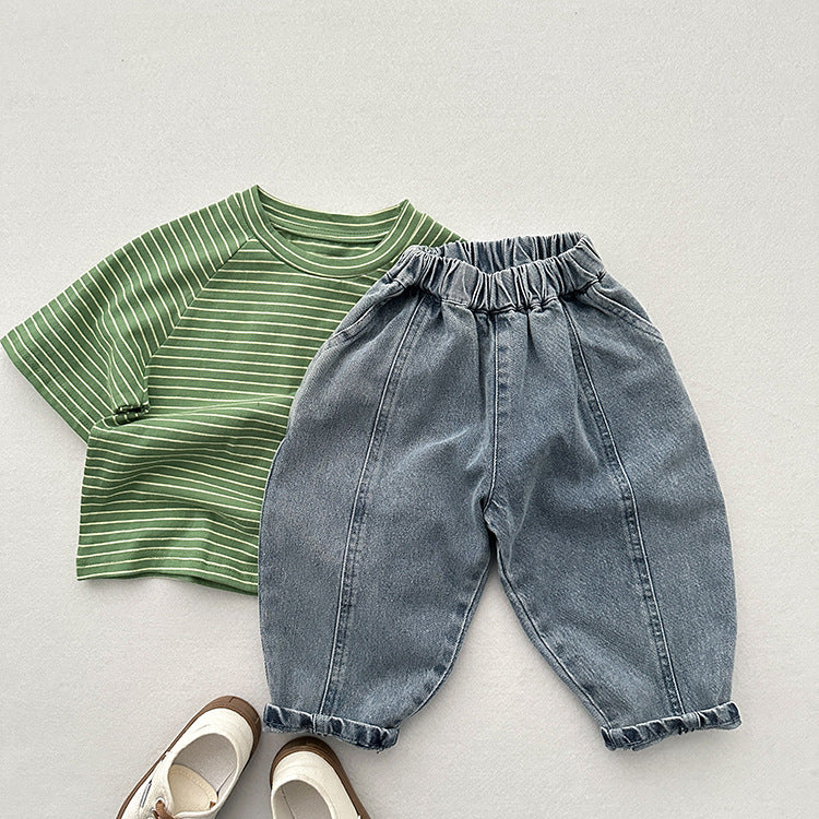 Pantalon de style japonais simple Retro Baggy