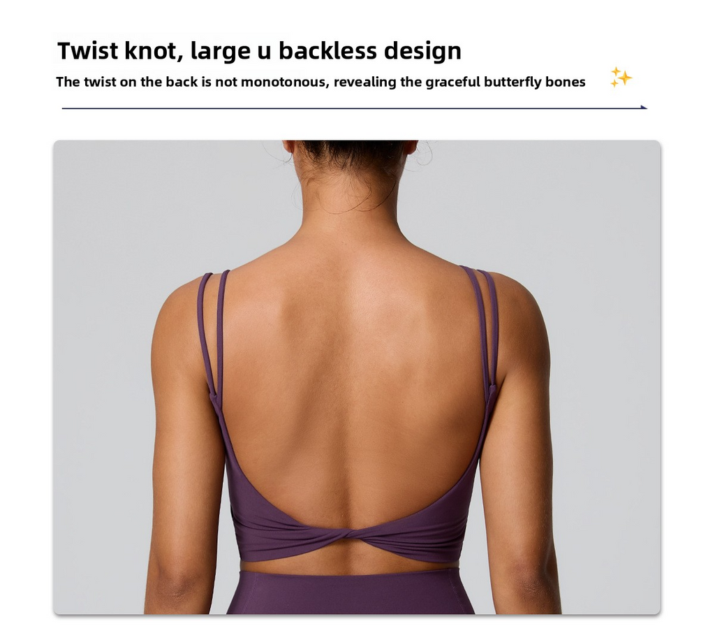 Haut de Yoga avec le dos ouvert